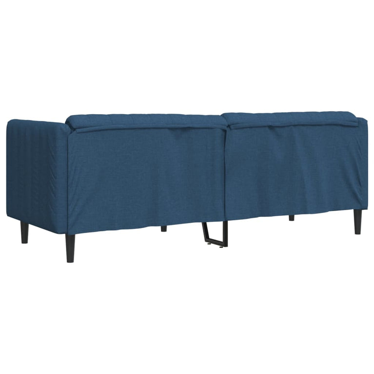 Driezitsbank stof blauw