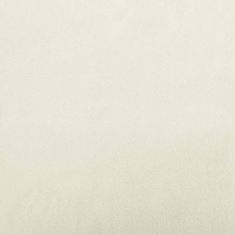 Fauteuil met kussen fluweel crèmekleurig