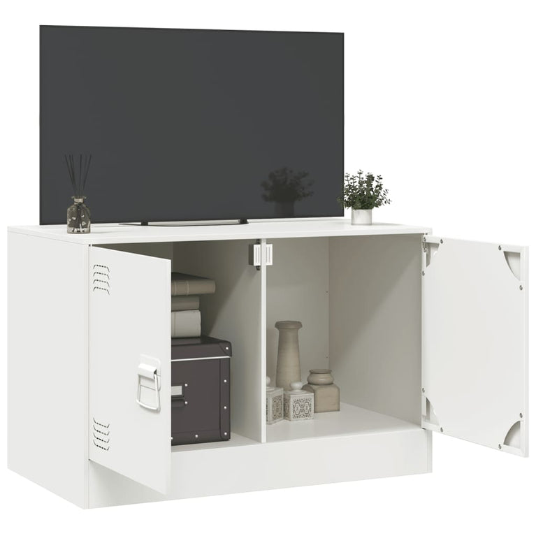 Tv-meubel 67x39x44 cm staal wit