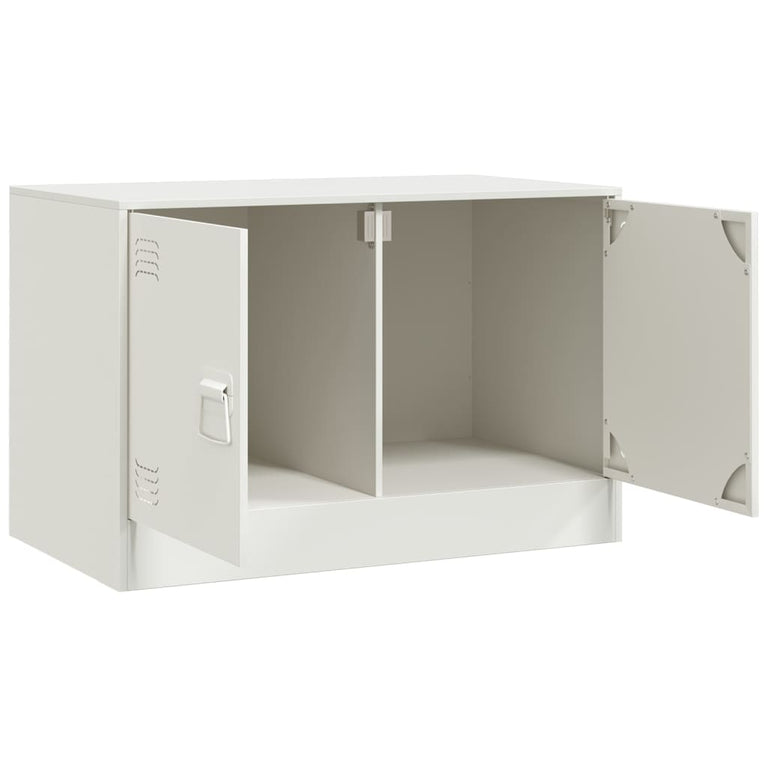 Tv-meubel 67x39x44 cm staal wit