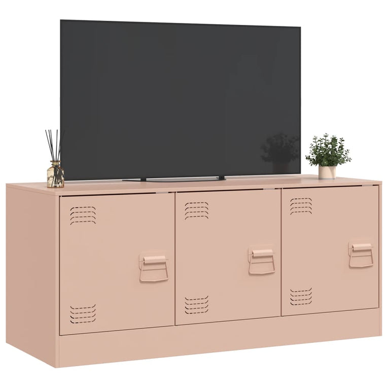 Tv-meubel 99x39x44 cm staal roze