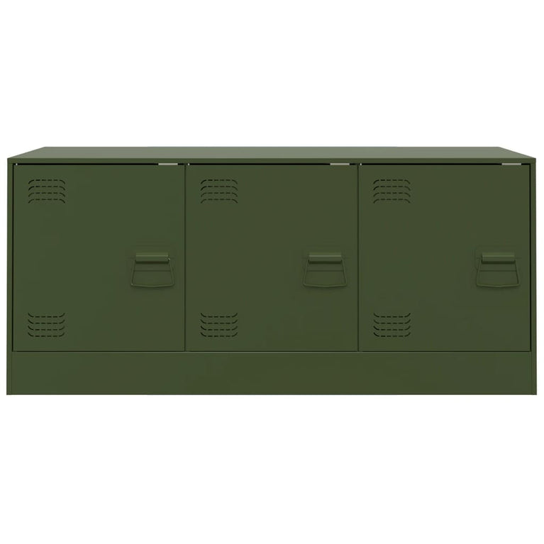 Tv-meubel 99x39x44 cm staal olijfgroen