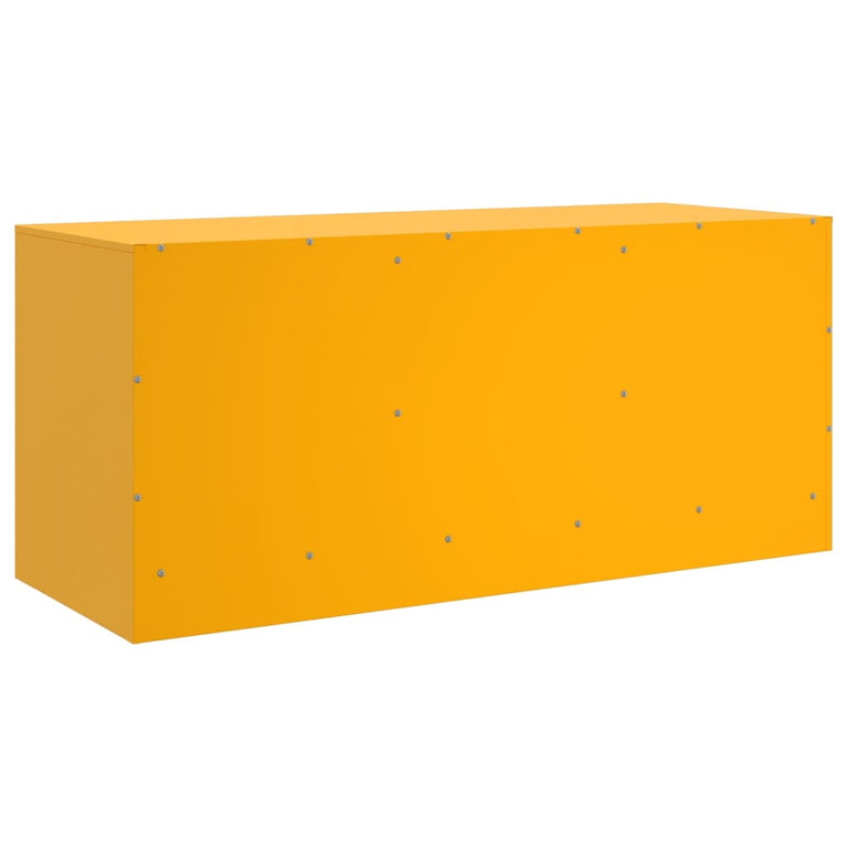 Tv-meubel 99x39x44 cm staal mosterdgeel