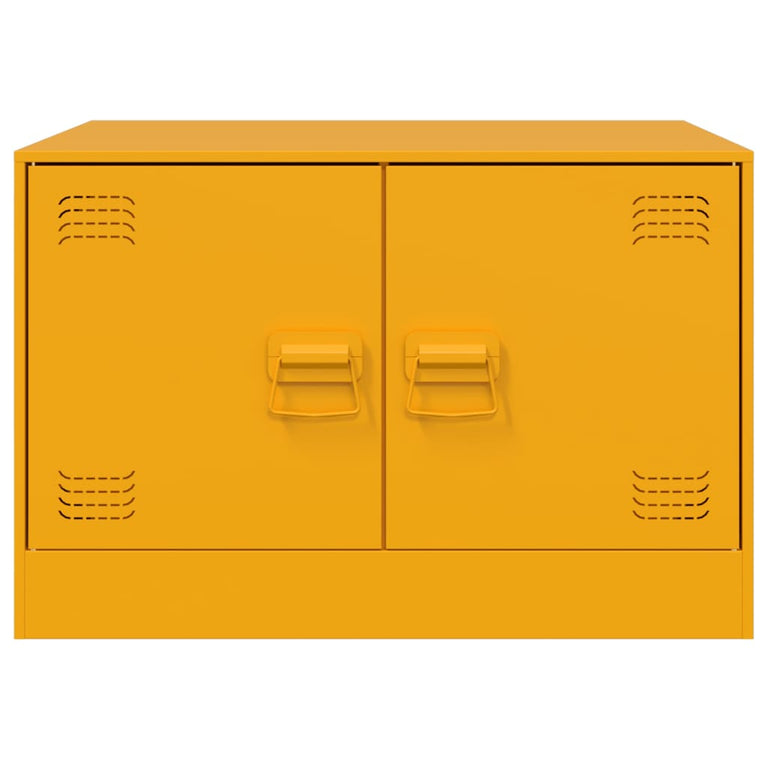 Salontafel 67x50x44 cm staal geel