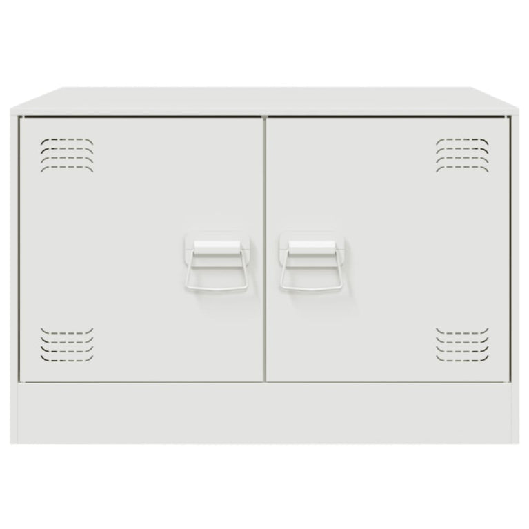 Salontafel 67x50x44 cm staal wit