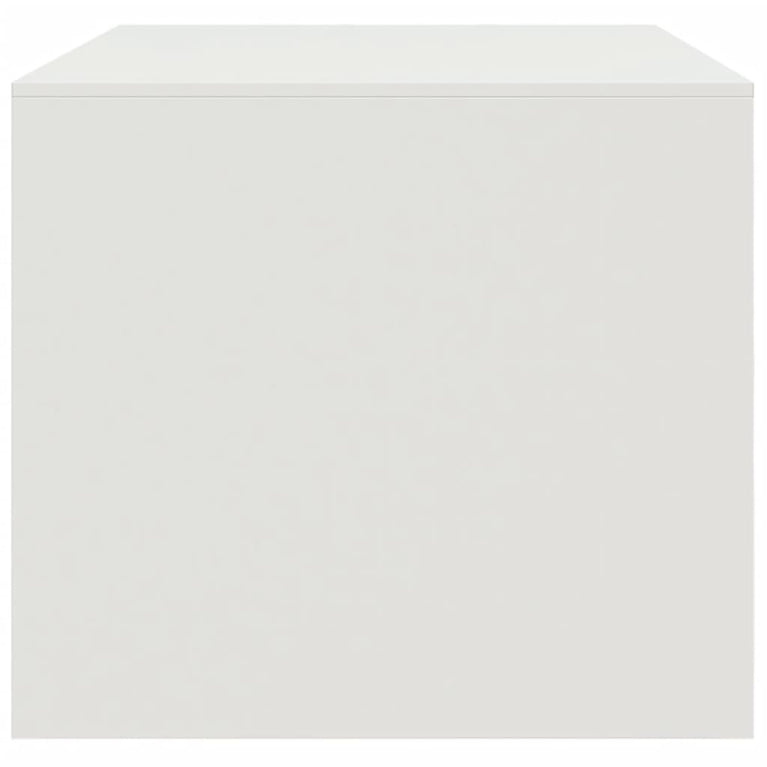 Salontafel 67x50x44 cm staal wit