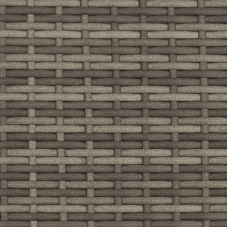 Ligbed met luifel en kussens poly rattan grijs