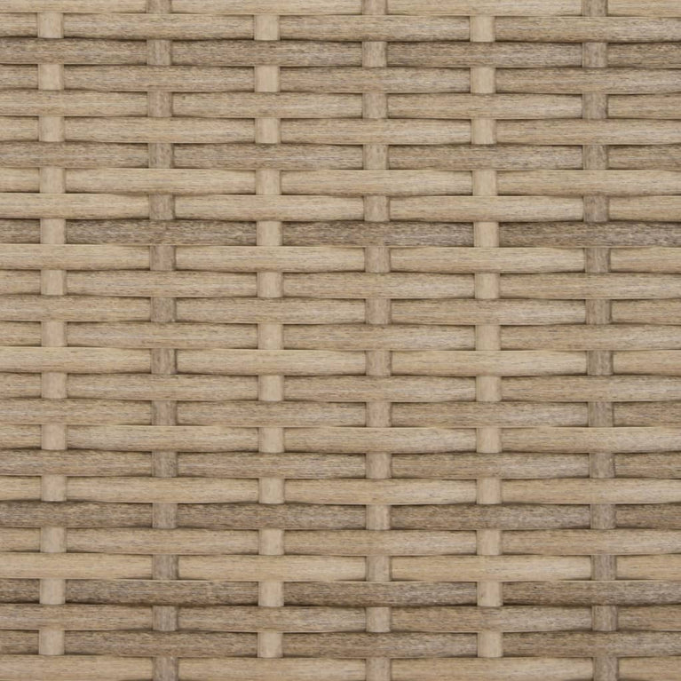 Ligbed met luifel en kussen poly rattan beige