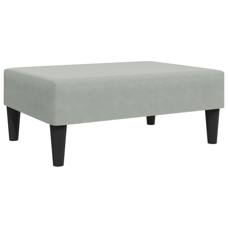 2-delige Loungeset met kussens fluweel lichtgrijs