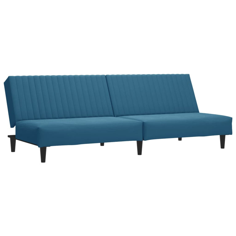 2-delige Loungeset fluweel blauw