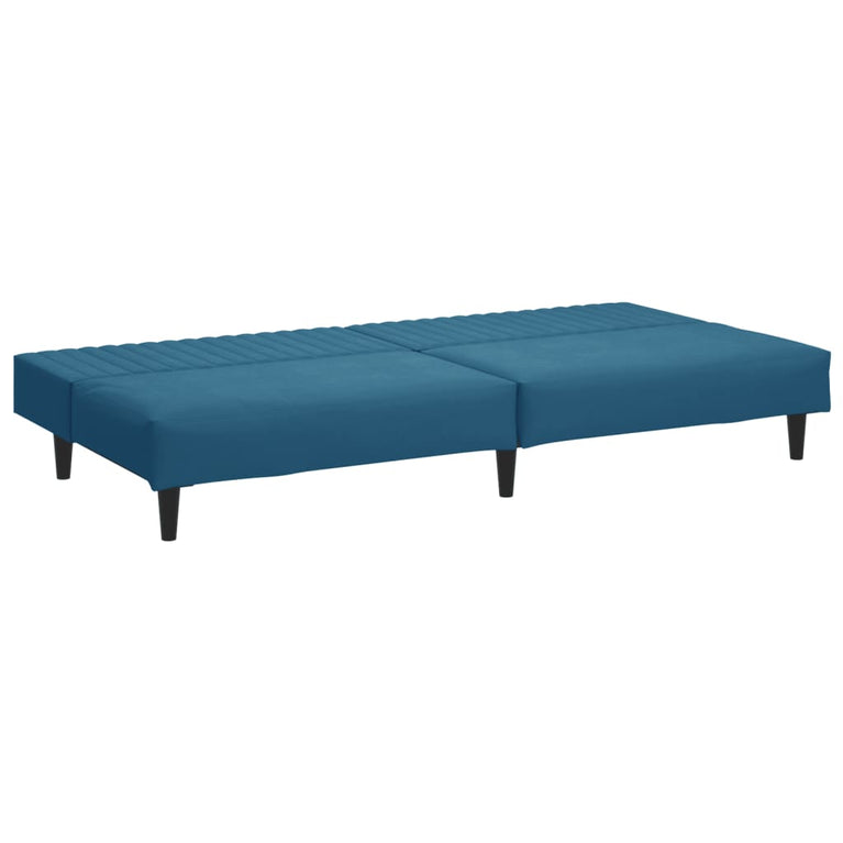 2-delige Loungeset fluweel blauw