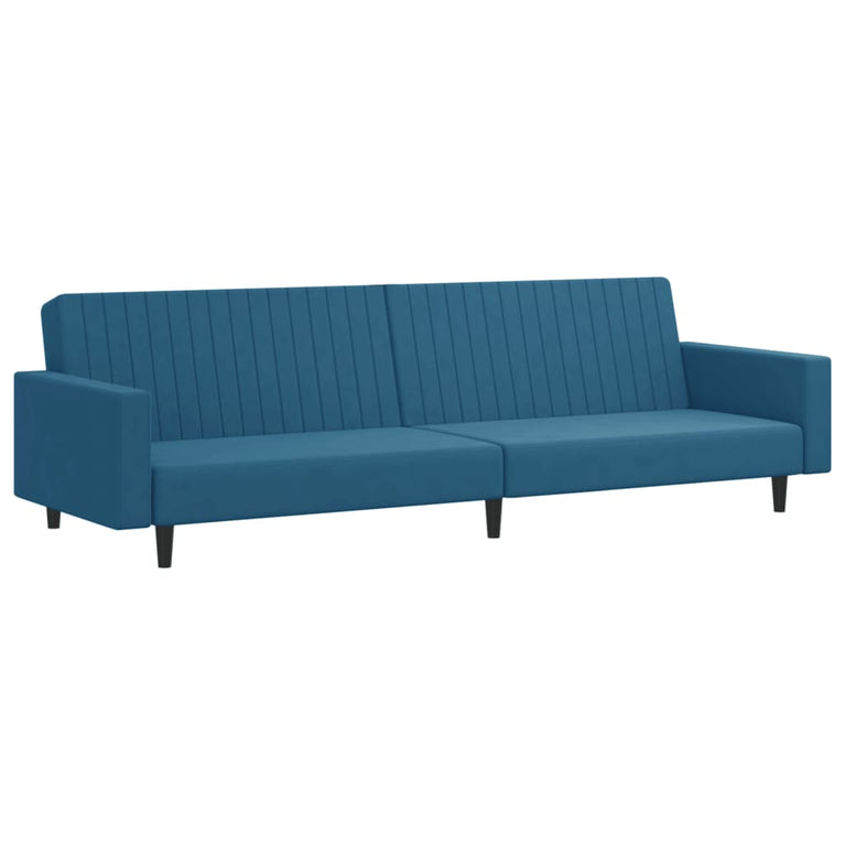 2-delige Loungeset fluweel blauw
