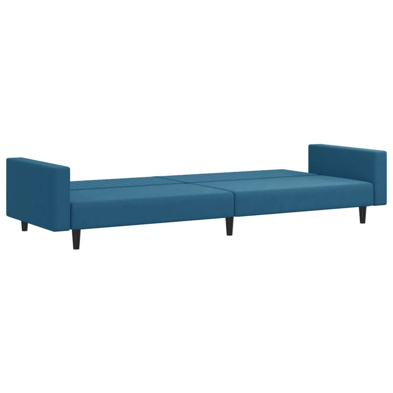 2-delige Loungeset fluweel blauw