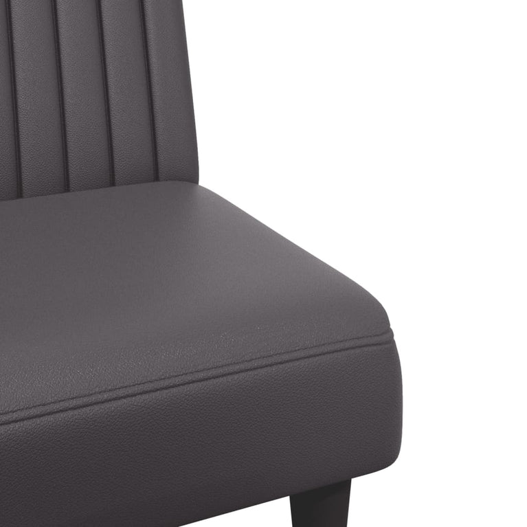 2-delige Loungeset kunstleer grijs