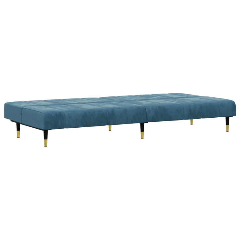 2-delige Loungeset fluweel blauw