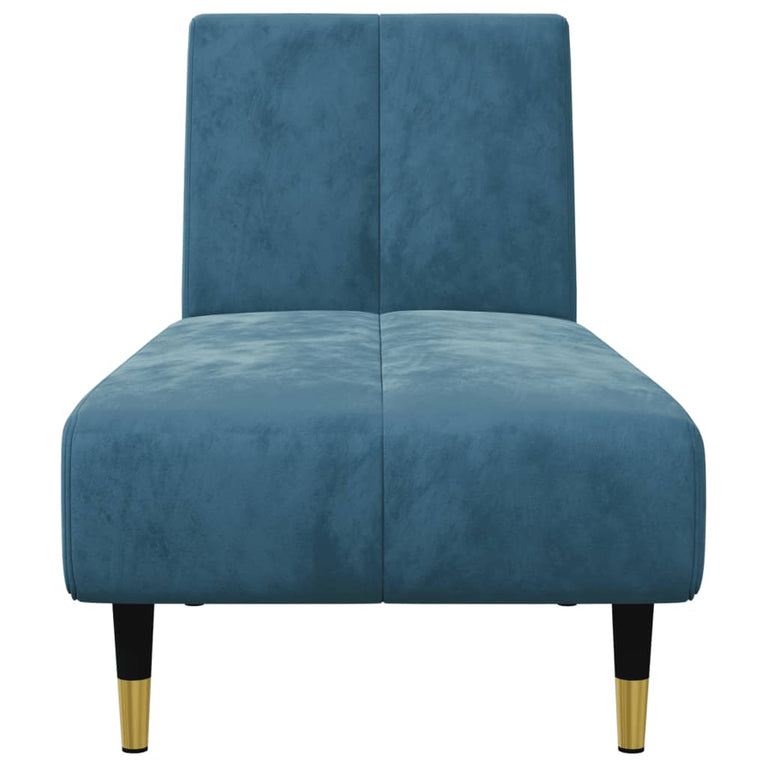 2-delige Loungeset fluweel blauw