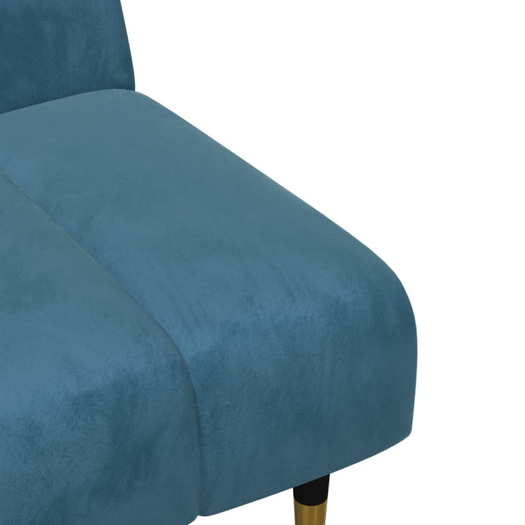 2-delige Loungeset fluweel blauw