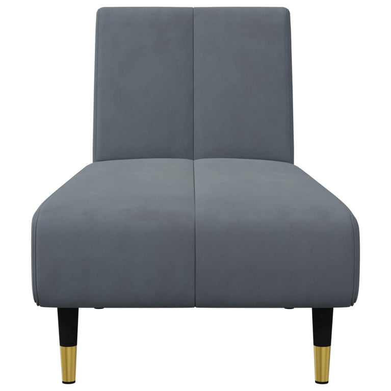 2-delige Loungeset fluweel donkergrijs