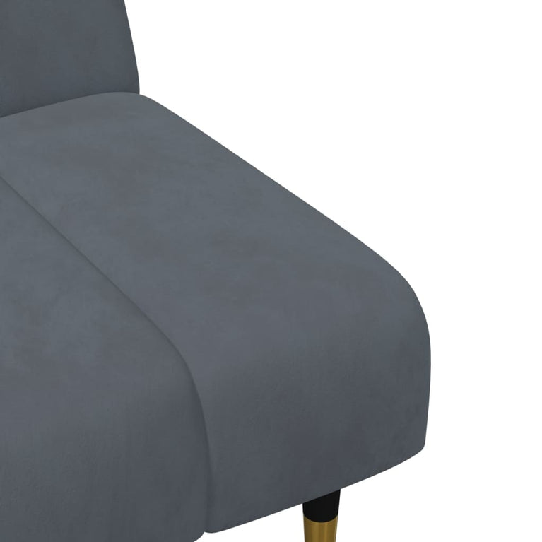 2-delige Loungeset fluweel donkergrijs