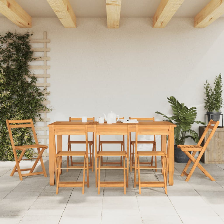 Bistrostoelen 8 st inklapbaar massief acaciahout