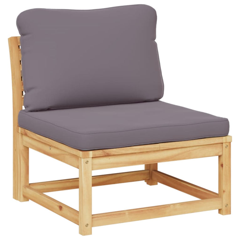 7-delige Loungeset met kussens massief acaciahout