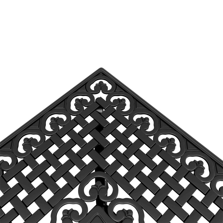 3-delige Bistroset gietaluminium zwart