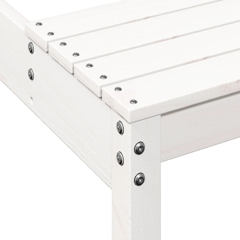 Picknicktafel 160x134x75 cm massief grenenhout wit