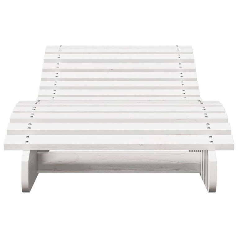 Ligbed 205x60x31,5 cm massief grenenhout wit