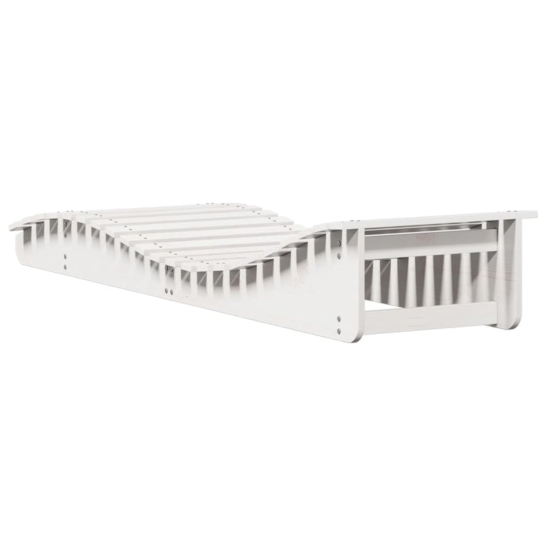 Ligbed 205x60x31,5 cm massief grenenhout wit