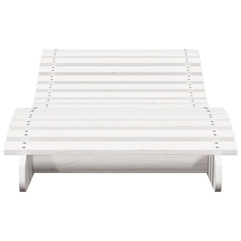 Ligbed 205x70x31,5 cm massief grenenhout wit
