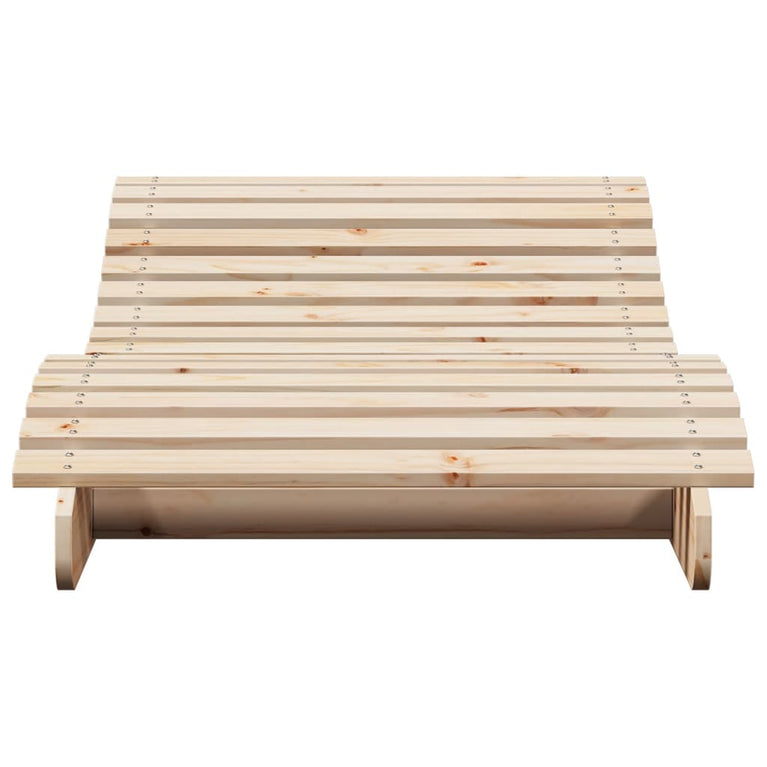 Ligbed 205x80x31,5 cm massief grenenhout