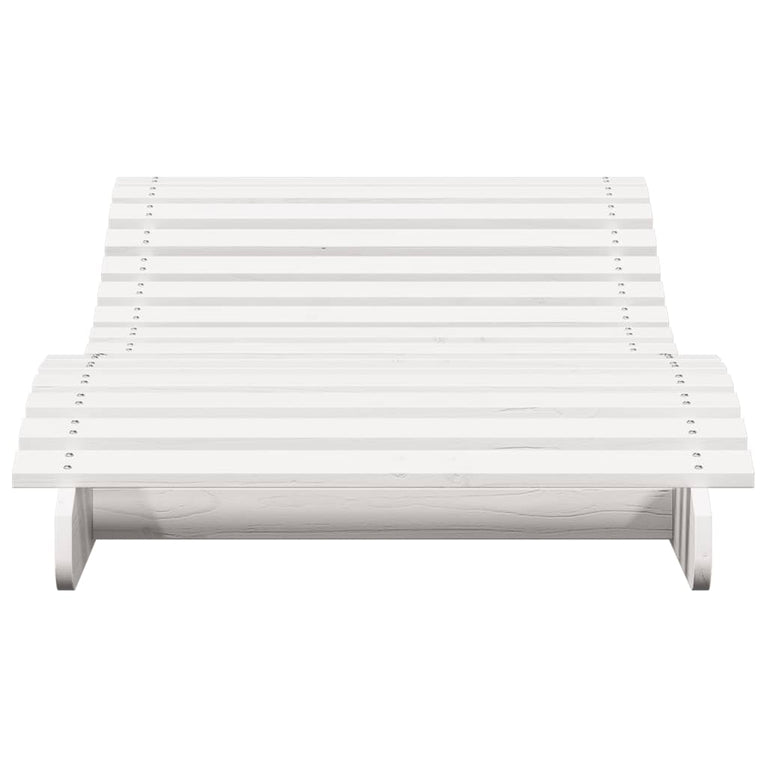 Ligbed 205x80x31,5 cm massief grenenhout wit