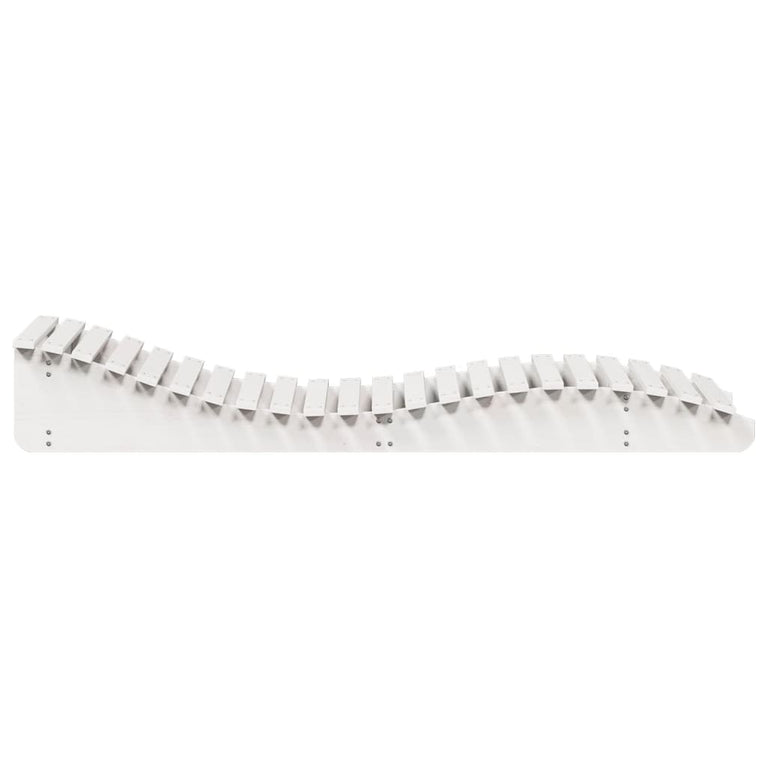 Ligbed 205x80x31,5 cm massief grenenhout wit