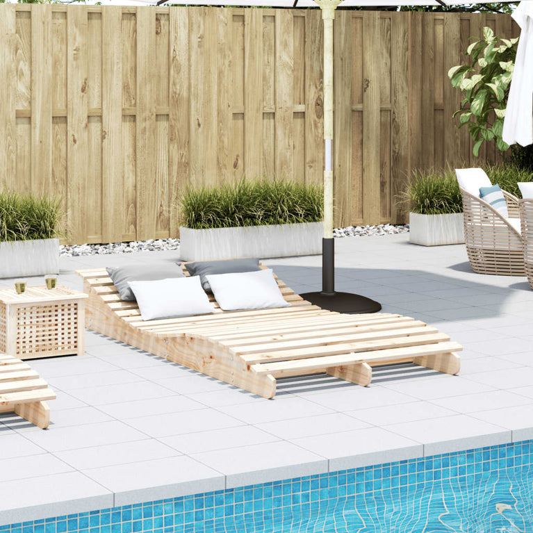Ligbed 205x110x31,5 cm massief grenenhout