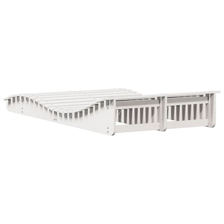 Ligbed 205x110x31,5 cm massief grenenhout wit