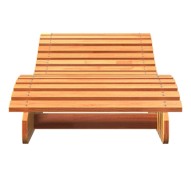 Ligbed 205x60x31,5 cm massief grenenhout wasbruin
