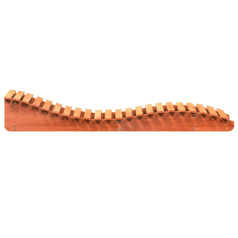 Ligbedden 2 st 205x60x31,5 cm massief grenenhout wasbruin