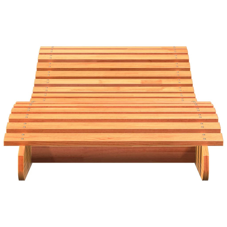 Ligbed 205x70x31,5 cm massief grenenhout wasbruin