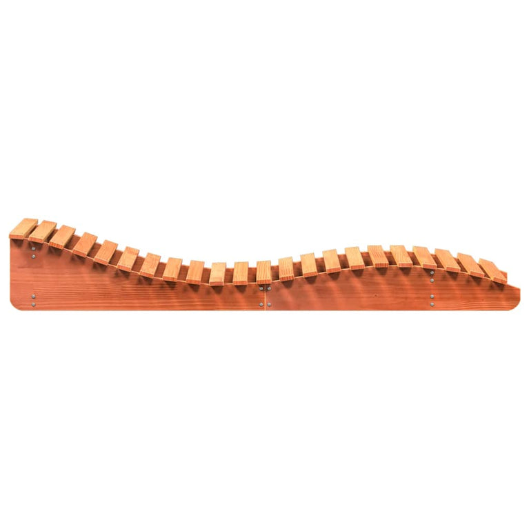 Ligbed 205x70x31,5 cm massief grenenhout wasbruin