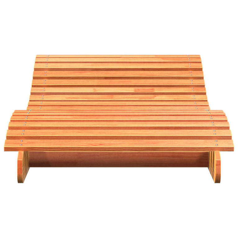 Ligbed 205x80x31,5 cm massief grenenhout wasbruin