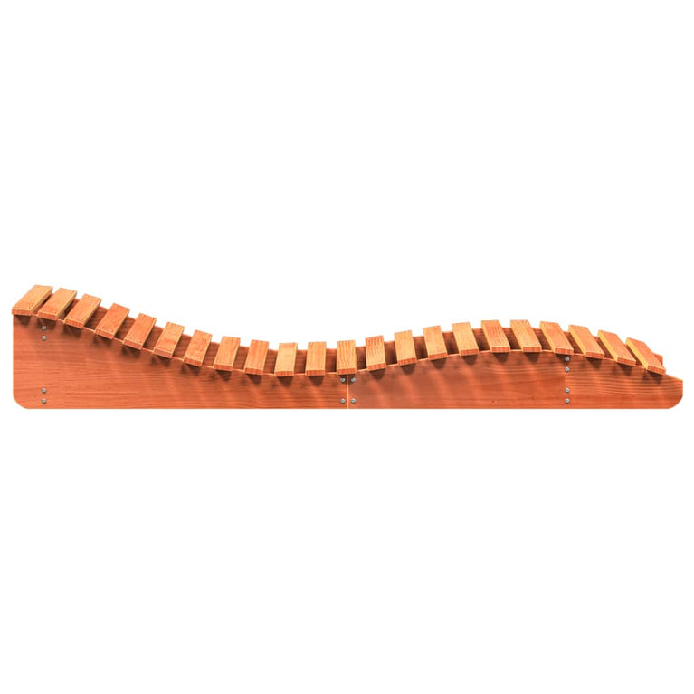 Ligbed 205x80x31,5 cm massief grenenhout wasbruin