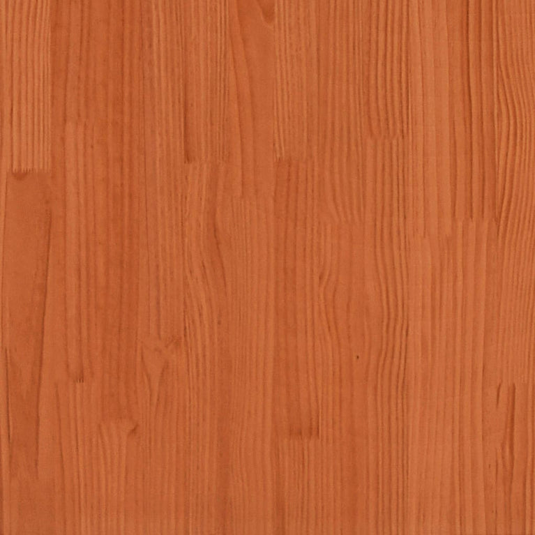 Ligbed 205x80x31,5 cm massief grenenhout wasbruin