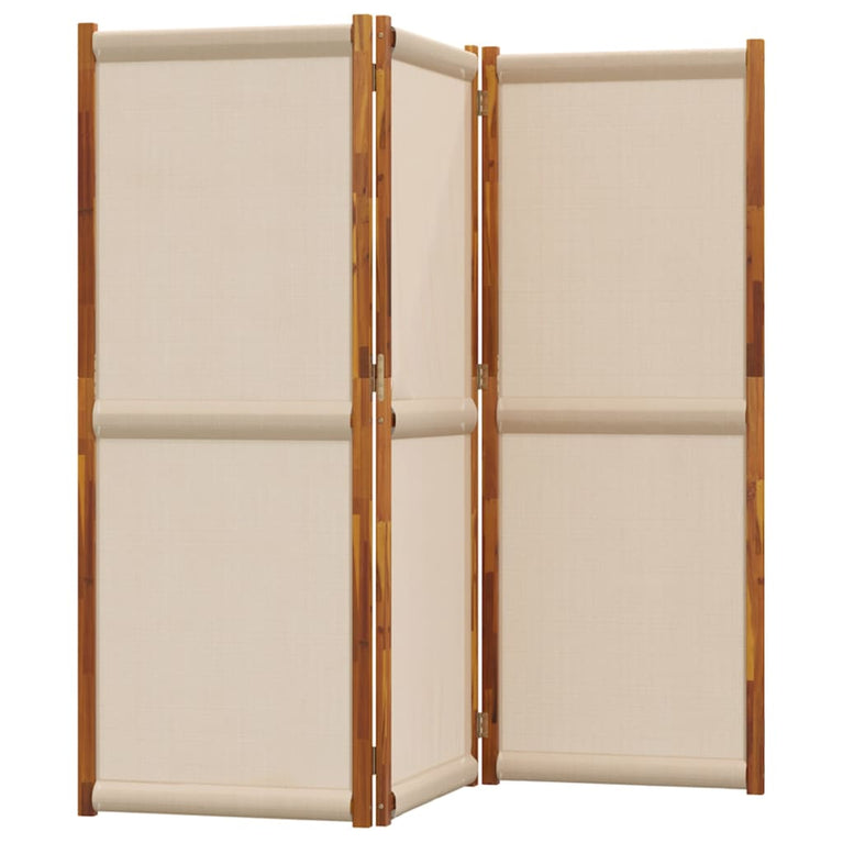 Kamerscherm met 3 panelen 210x180 cm taupe