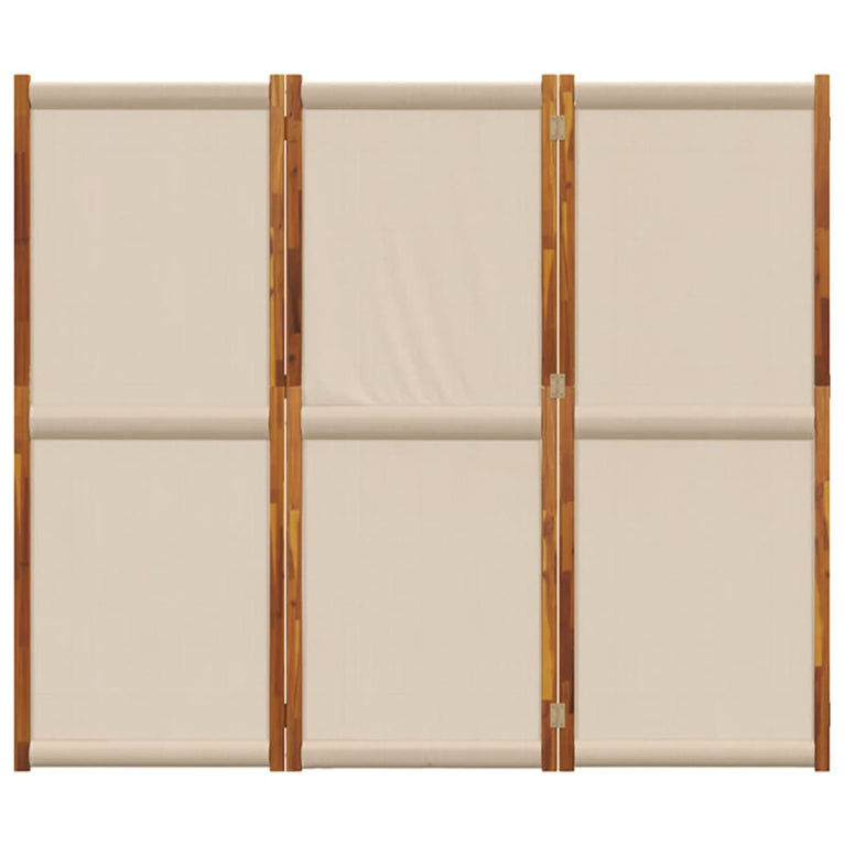 Kamerscherm met 3 panelen 210x180 cm taupe