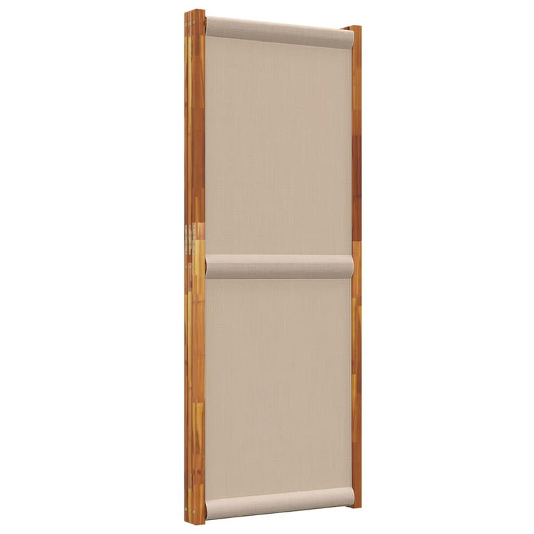 Kamerscherm met 3 panelen 210x180 cm taupe