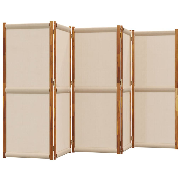Kamerscherm met 5 panelen 350x180 cm taupe