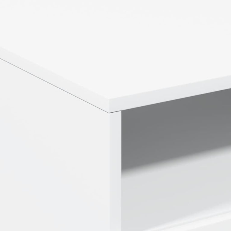 Salontafel met LED-verlichting 50x49x40 cm wit