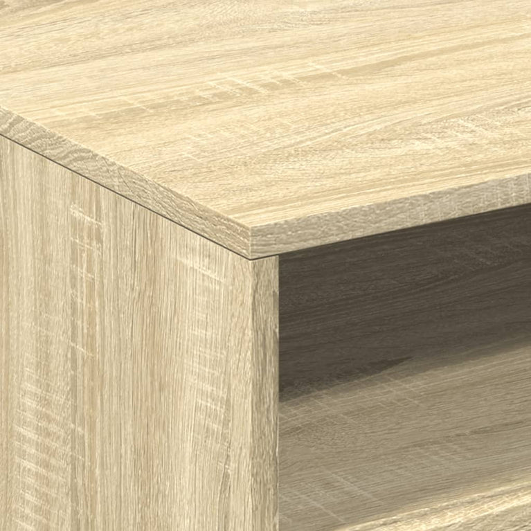 Salontafel met LED-verlichting 50x49x40 cm sonoma eikenkleurig