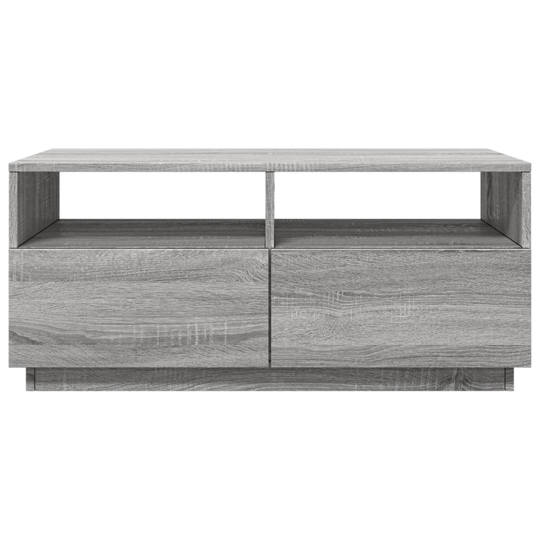Salontafel met LED-verlichting 90x49x40 cm grijs sonoma eiken