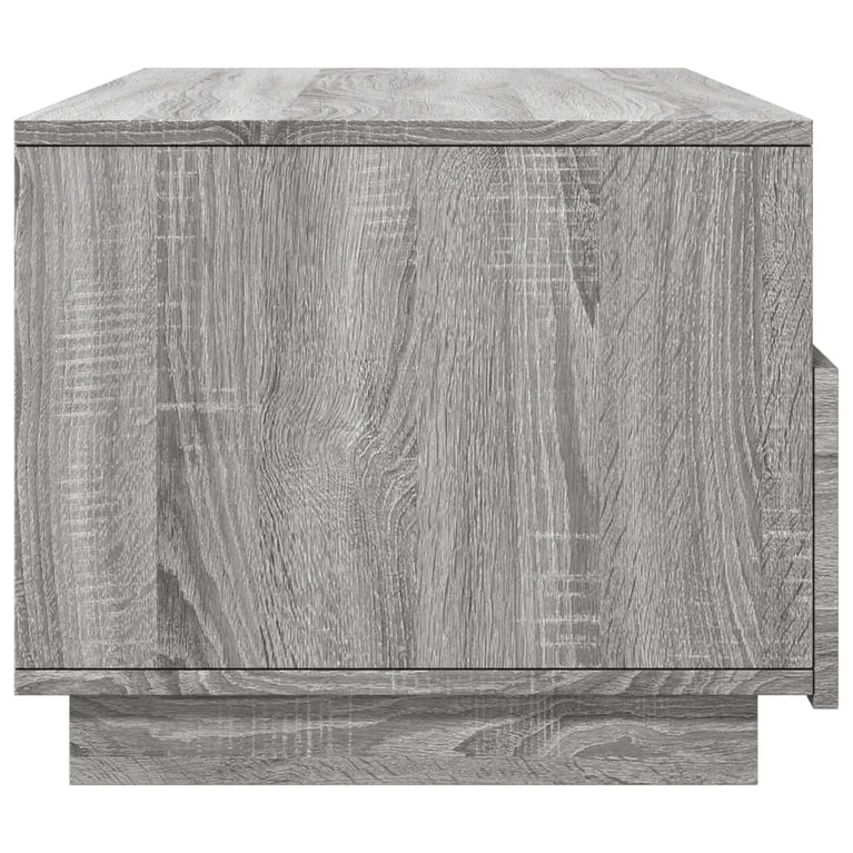 Salontafel met LED-verlichting 90x49x40 cm grijs sonoma eiken